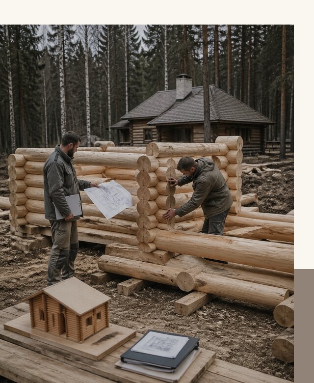 Проектирование и строительство домов из бревна в Ревде